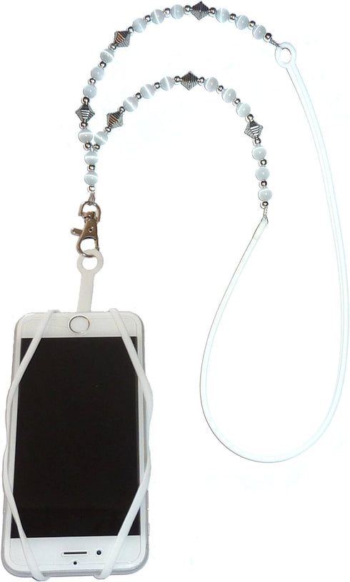 Hidden Hollow Beads Beaded Women's Lanyard Strap, Cell Phone Exersize Teacher Nurse Keys Keychain ID Card Badge Holder...