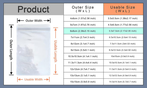 Self Seal Plastic Pack Zipper Lock Bags Clear PVC Antitarnish Jewelry Rings Earrings Packing Storage Pouch for Zip Transparent Anti-oxidation Lock...