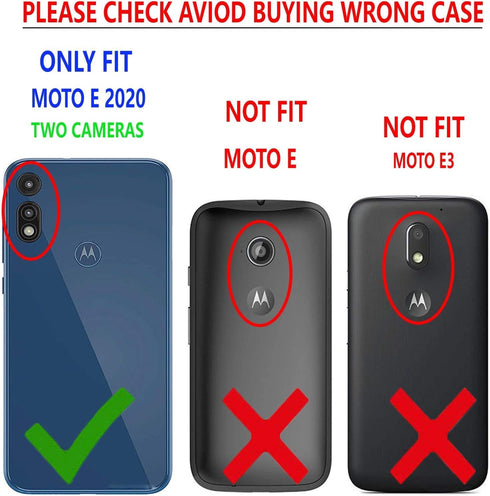 Moto E 2020 Case with Screen Protector (Tempered Glass Full Coverage), Aluminum Magnetic Metal Built-in Diamond Ring Holder Stand, Full-Body Prote...