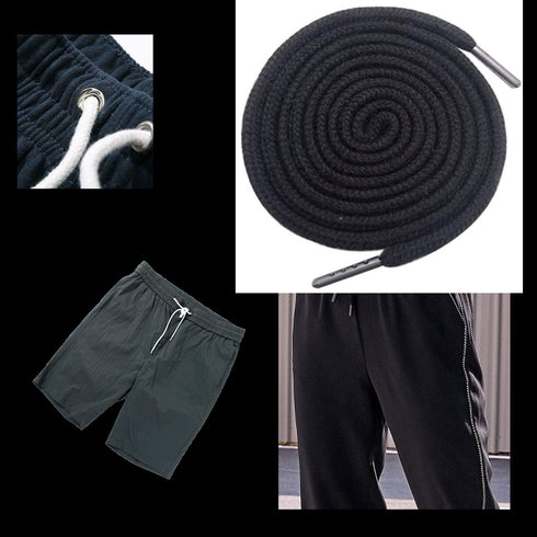 20 Pack Replacement Drawstrings Drawcords for Pants Sweatpants Hoodies Scrubs Jackets Shorts Tool 53" Long (Black)...