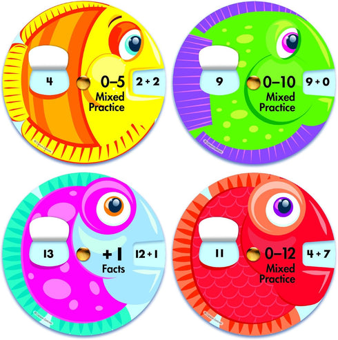 Carson Dellosa EZ-Spin Addition Math Manipulative, 18 Piece Bulletin Board Cutouts, Addition Bulletin Board and White Board Decorations, Math Clas...