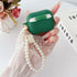Flower Engraved Case for Airpods Pro 2nd/1st Generation Case with Cleaner Kit, Silicone Airpod Pro Protective Cover with Luxury Pearl Keychain for...