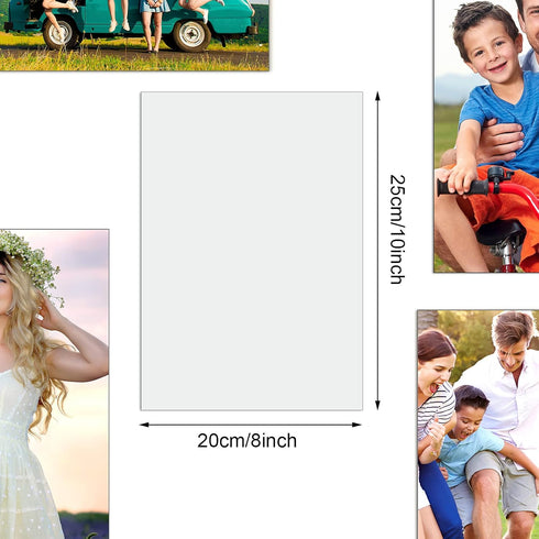 3 Pcs 8 x 10 Inch Aluminum Sublimation Metal Photo Blanks Sublimation Metal Sign Blanks 0.65 mm Thick DIY Photo Sign Blank for DIY Sublimation Pri...