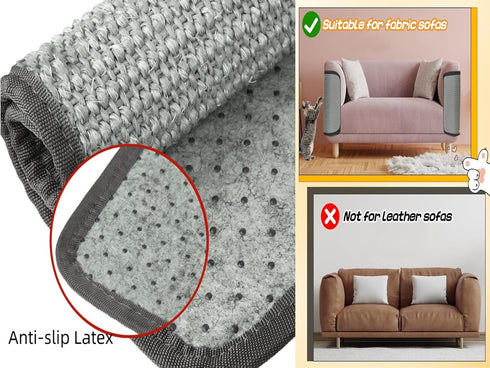 Natural Sisal Cat Scratching Pad Cat Scratch Furniture Protector Cat Scratcher Mat Sofa Bed Corner Protector Anti-Slip Cat Scratch Pads for Grindi...