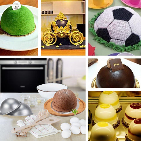 1PC Half Ball Cake Mold, Half Sphere Baking Mold Aluminum Hemisphere Diy Metal Bath Bomb Molds For Baking Handmade Soaps Bath Bomb Making Supplies...