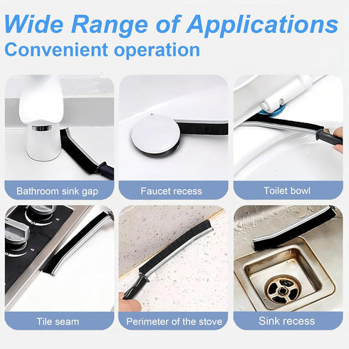 4 Pack Crevice Cleaning Brush Grout Cleaner Brush Tile Scrubber Hard Bristle Gap Cleaning Brush,Thin Corner Cleaning Brush for Kitchen Bathroom Sh...