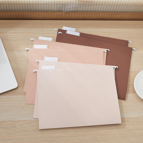 Y YOMA 6 Pack Gradient Hanging File Folders Letter Size Decorative Hanging Folder Pretty File Folder Organizer for Filing Cabinet Office Home with...