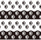 Whaline 69Ft Dog Paw Bulletin Board Border White Black Pet Paw Decoration Borders Animal Print Trim Border Cute Bulletin Board Stickers for School...