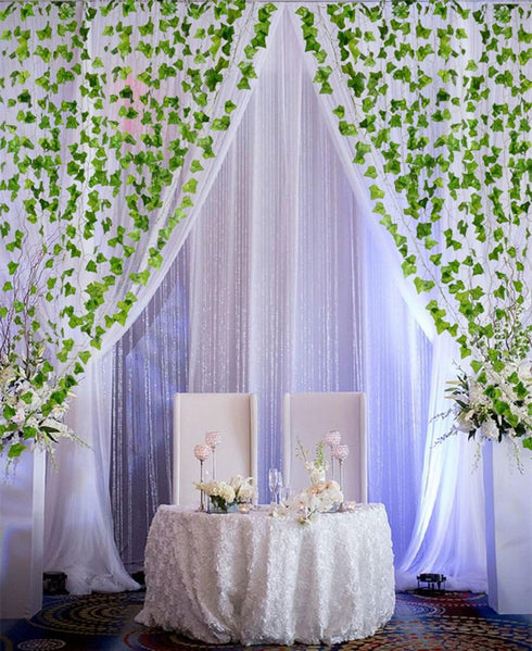 84Feet 12 Strands Artificial Flowers Greenery Fake Hanging Vine Plants Leaf Garland Hanging for Wedding Party Garden Outdoor Office Wall Decoratio...