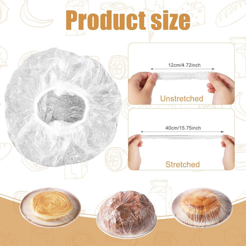 100pcs Bread Dough Proofing Cover, Plastic Bread Proofing Basket Cover Reusable Elastic Round Bread Proofing Bowl Liner for Sourdough Proofing Bre...