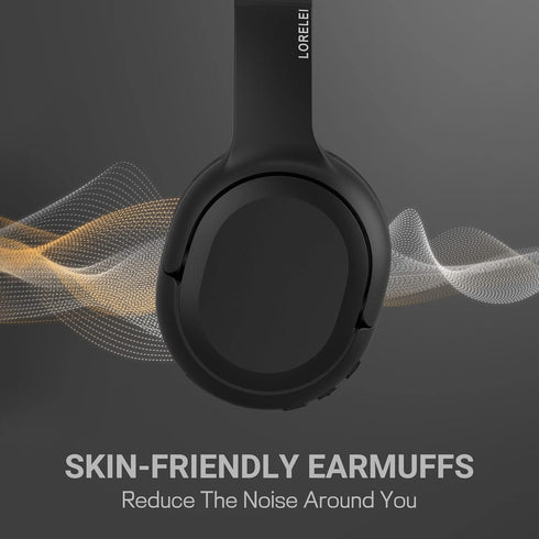 LORELEI B-C5 Wireless Headphones Bluetooth On-Ear Headset Bulit in microphone, 30H Playtime,BT 5.3 Lightweght Foldable Headphones for Tablet/Ipad/...