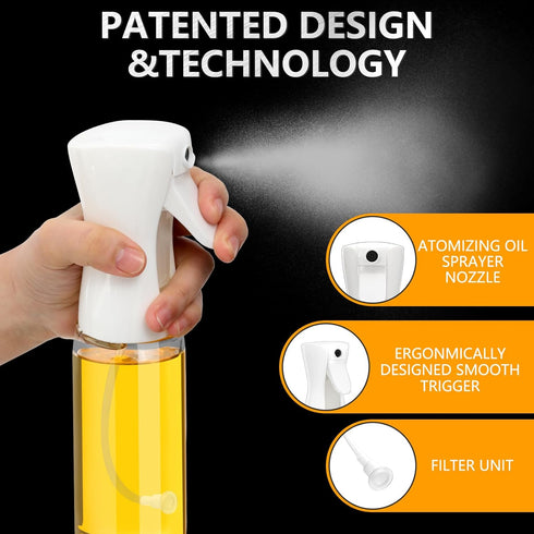 Oil Sprayer for Air Fryer Olive Oil Dispenser Bottle Sprayer for Cooking Accessories, Oil Mister Spray Glass Bottle for Air Fryer, Salad, Baking, ...