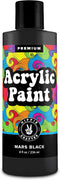 Black Acrylic Paint Premium Colors Paint Acrylic | Art Paints for Canvas and Outdoor Painting 8oz 236ml Bottle Mars Black...