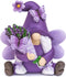 Lavender Gnomes Decor, Spring Resin Garden Gnome Decorations for Home Indoor/Outdoor Pastel Purple Spring Lavender Decorations Farmhouse Butterfly...