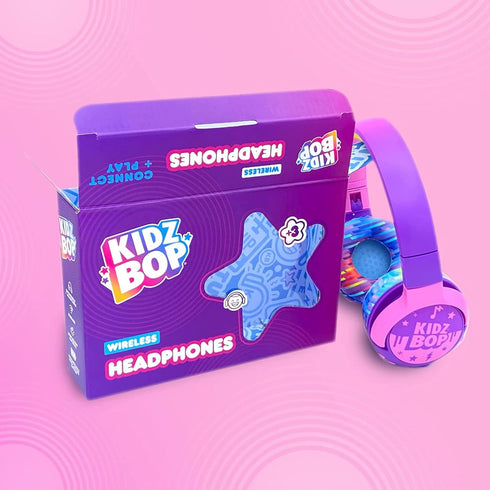 Move2Play Kidz Bop Bluetooth Headphones for Kids | Hi-Def Microphone & Speakers | 94dB Volume Limiting | Wireless | Adjustable | School Use | Gift...