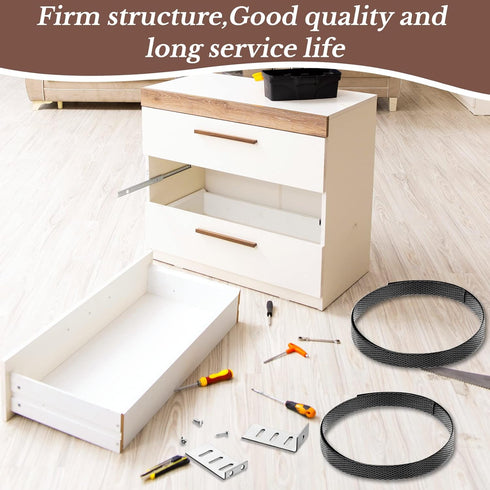 6 Set Drawer Repair Kit Drawer Support Brackets includes Screws for Reinforcing and Repairing Broken Sagging Wood Drawers Furniture Hardware Acces...