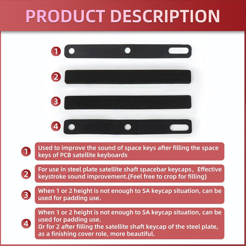 YIMAGUJRX RUNJRX Keyboard Spacebar Foam, Silencer Pad for 7U Mechanical Keyboard Space Bar (6Pcs)...