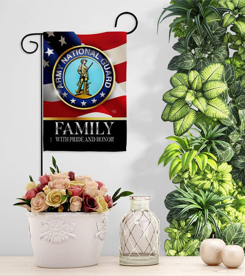 Breeze Decor Army National Guard Family Garden Flag Armed Forces ANG United State American Military Veteran Retire Official House Banner Small Yar...