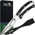 Heavy Duty Stainless Steel Poultry Shears For Bone, Chicken, Meat, Fish, Seafood, Vegetables. Premium Spring Loaded Food Scissors. One piece Kitch...