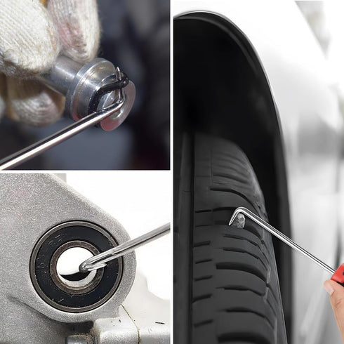 10pcs Pick and Hook Set, Precision Automotive Pick Set, Pick Tool Set Car Auto Oil Seal/O-Ring Seal Gasket Mini Precision Hooks Puller Remover Hoo...