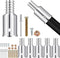6Pcs Threaded Tip Replacement, Broom Handle Threaded End, Ultra Threaded Tip Repair Kit, Metal Broom Handle Adapter for 0.98 Inch Broom Stick Pole...