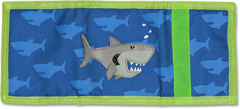Stephen Joseph, Kids Unisex Wallet, Toddler Wallet for Boys and Girls with Applique Designs, Screen Printed Wallet with Zippered Coin Pocket, Shar...