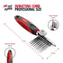 Detangling Comb For Dogs & Cats – Dematting Tool For Dogs Easily & Safely Remove Dead, Matted Or Knotted Hair | Ergonomic, No-Slip Safety Handle P...