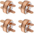 Mini Skater Magnetic Button Clasp Snaps for Sewing Craft Bag Clothing Scrapbooking No Tools Required, 6-Pack (18mm, Rose Gold)...