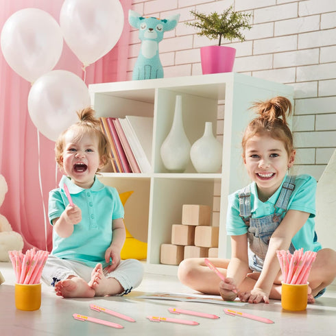 Nuanchu 50 Pcs Baby Shower Pens for Guests It's a Boy or Girl Pens Retractable Baby Shower Favors Baby Shower Decorations Office School Teacher St...