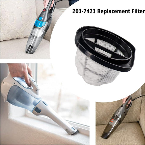 Improvedhand Replacement Filter for Bissell 3-in-1 Stick Vacuum 38B1, Compare to Part # 203-7423, 2037423, 6* Vacuum Filter Replacement & 1* Clean...