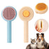 2 Pcs Cat Grooming Brushes, Pet Hair Cleaner Brush, Pet Massage Brushes for Cats Dogs with Self-Cleaning Button, Pet Shedding Brush for Removing T...