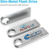 ABLAZE 8GB Flash Drive 5 Pack, Metal USB 2.0 Thumb Drives with Keychains USB Stick Pendrive (Sliver)...