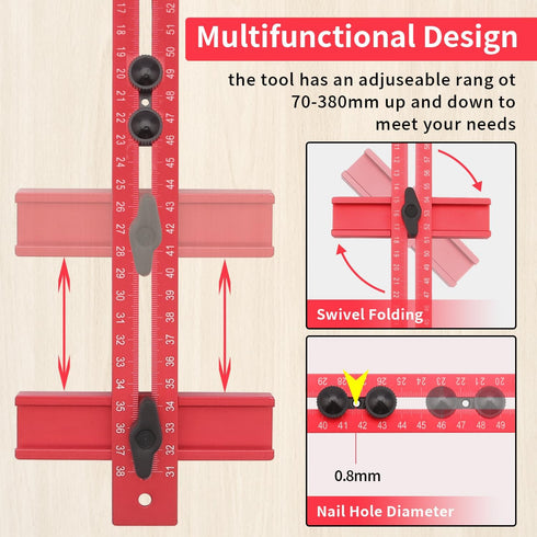 4 in 1 Router Milling Groove Bracket,Cabinet Hardware Jig and Router Guide,Adjustable Router Circle Cutting Guide, Multifunctional Router Jig suit...