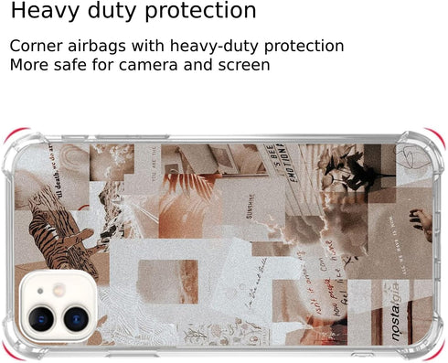 Picture Collage Phone Case Compatible with iPhone 11, Aesthetic Vintage Collage Case for iPhone 11, Unique Trendy Design TPU Bumper Cover Case...