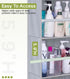 AOODA Over the Door Organizer, Large Capacity Closet Door Hanging Organizer, Clear Deep Pockets Baby Organizer Storage for Nursery, Bathroom, Bedr...