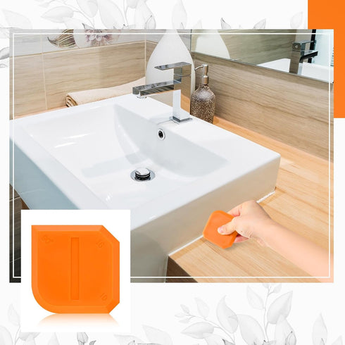 4 Pieces Silicone Caulking Tool Set Sealant Finishing Tool Grout Scraper Caulking Removal Tool for Kitchen Bathroom Floor Sink Joint Sealant Seali...