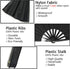 TIHOOD 2PCS Large Folding Silk Hand Fans - Chinese Tai Chi Fans for Men and Women Performance, Dance, Decorations, Festival, Gift (Black x2)...