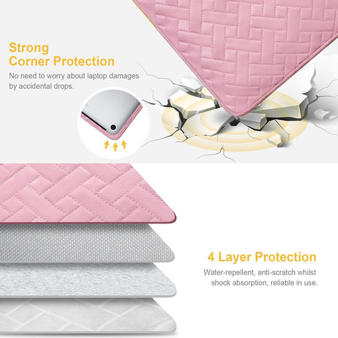 Lacdo Laptop Sleeve Case for 15 inch New MacBook Air M3 A3114 M2 A2941 2024-2023, 15 inch MacBook Pro A1990 A1707, Dell XPS 15 Plus Computer Lapto...