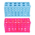 PATIKIL 80 Wells Tube Rack, 1 Set Vial Rack Four Panel Centrifuge Tube Holder for Microcentrifuge Tubes 0.5/1.5/2.0/10/15/50ml, Blue Pink...