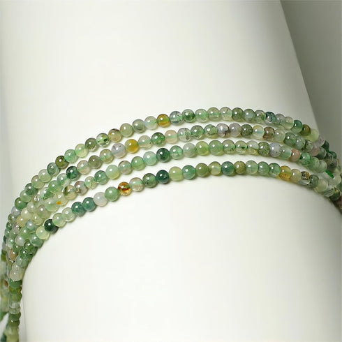 320pcs Natural Small Stone Beads 2mm Indian Agate Round Smooth Loose Gemstone Bead for Jewelry Making Bracelets Earrings Necklaces Accessories...