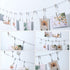Metal Wall Hanging Photo Display, Steel Wall Hanging Display Cable Wire Rod with 12PCS Alligator Clips, Picture Holders for Postcards and Artworks...