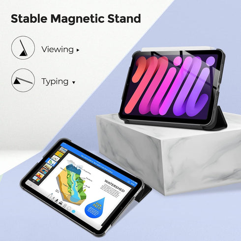 ProCase Smart Case for iPad mini 7 A17 Pro 2024/iPad Mini 6 2021 8.3 Inch iPad mini 7th/6th Gen Case, Hard Back Cover for iPad mini 8.3" 7th Gen A...