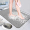 Shower Mat Bathtub Mat Non Slip, 16x32 Inch, Upgraded No Suction Cup Soft Textured PVC Loofah Tub Mat with Drain for Wet Area, Quick Drying (Grey)...