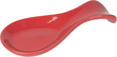 Now Designs Curved Stoneware Spoon Rest Red, 3.5x7.75 in...