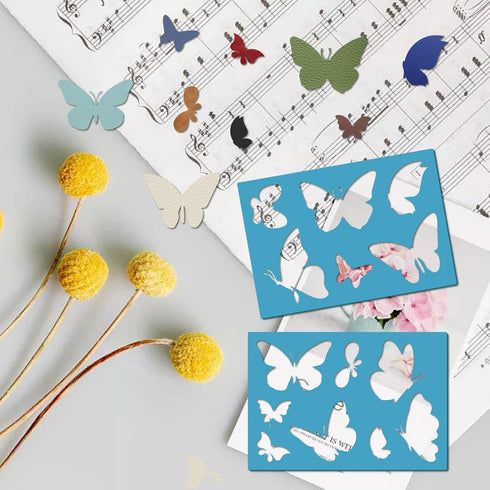 GORGECRAFT 2 Styles Jewelry Shape Template Reusable Earrings Making Plastic Butterfly Cutouts Cutting Stencil Lapidary Templates for Cabochons Bra...