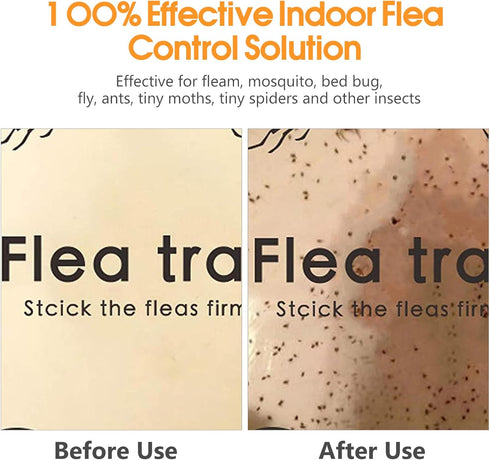 Flea Trap Sticky Pads Refills, 10 Pack 7.1 Inch Flea Trap Refills, Flea Trap Refill Discs, Non-Toxic Eco-Friendly Flea Trap Light Pads, Natural Fa...