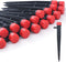 50pcs Drip Emitters for 1/4" Drip Irrigation Tubing, Adjustable 360 Degree Water Flow Drippers on 5" Arrow Stake, Garden Irrigation Drippers for (...