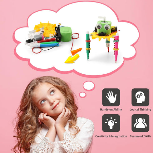 STEM Science Robotics Kit, Experiments Projects Activities for Kids 6-8 8-12, Build Robot Crafts for Boys Toys, DIY Electronic Engineering Buildin...