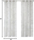 Madison Park Semi Sheer Single Curtain Modern Contemporary Botanical Print Out Design, Grommet Top, Window Drape for Living Room, Bedroom and Dorm...
