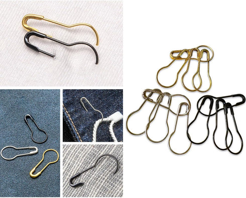 1000Pcs Metal Black Safety Pins/Bulb Pin/Gourd Pin/Calabash Pin for Clothing Crafting and DIY Home Accessories, Suitable for The Tailor...